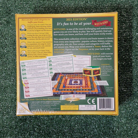 Wit's End Board Game Gold Seal Edition Mind Challenge New Sealed - Picture 4 of 4